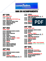 PROGRAMA DO ACAMPAMENTO - Resumo