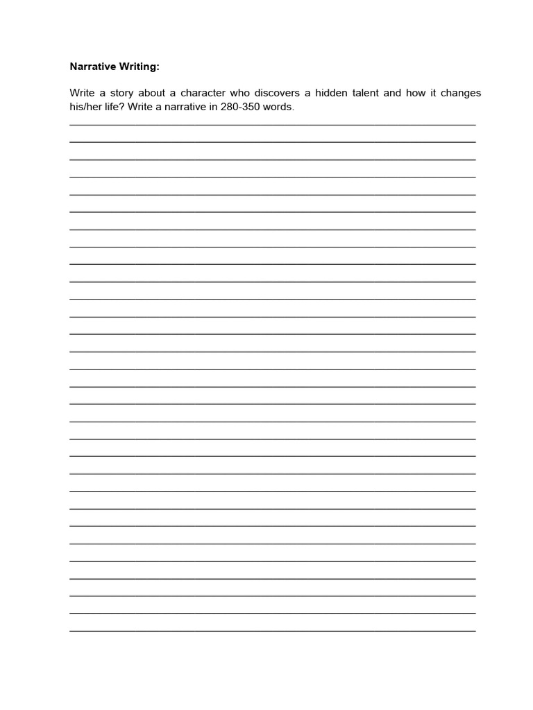 Narrative and Descriptive Writing Guide | PDF | Sentence (Linguistics ...