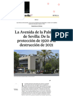 La Avenida de La Palmera de Sevilla - de La Protección de 1920 A La Destrucción de 2021