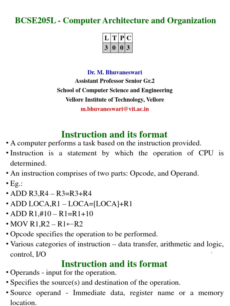 Computer Architecture: Instruction Formats | PDF | Central Processing ...