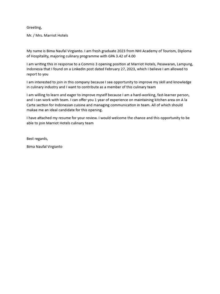 Cpver Latter | PDF