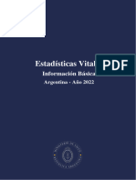 DEIS. Estadísticas Vitales. Información Básica. Argentina 2022. Serie 5 - #66. MSAL, Enero 2024