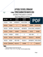 V To VIII Final Term Datesheet March 2024