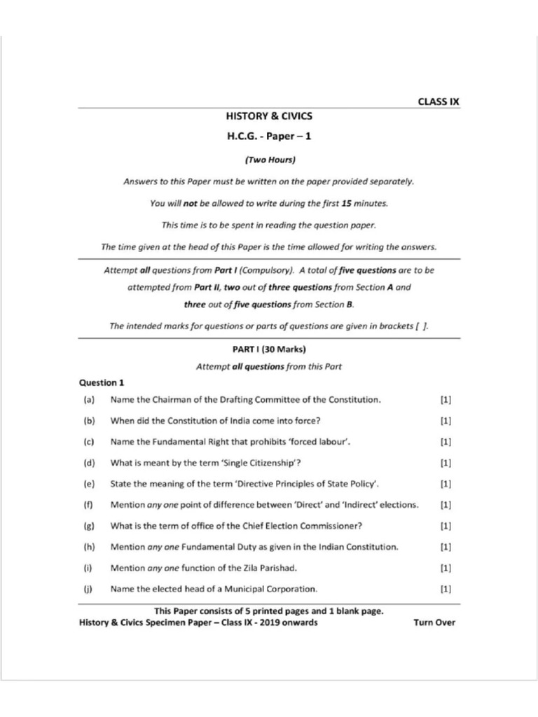 History and Civics PDF