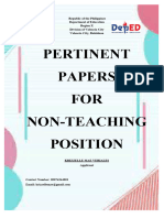 Pertinent papers non-teaching position