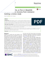 Role of Glutamine, As Free or Dipeptide Form, On Muscle Recovery From Resistance Training: A Review Study