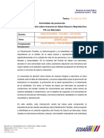 Informe Sobre Charla Sobre Planificacion Familiar - Anticoncepción e Infertilidad PS Las Mercedes