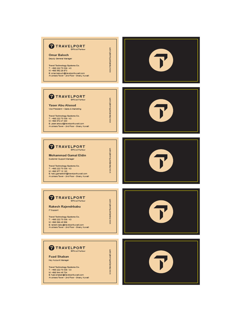 Travelport B. Cards PDF Business Leadership