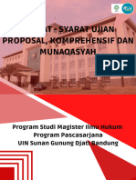 Syarat - Syarat Sidang Proposal, Komprehensif Dan Munaqasyah Prodi Magister Ilmu Hukum