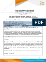 Guía de Actividades y Rúbrica de Evaluación - Unidad 3 - Paso 4 - Formulación y Definición Del Plan Estratégico de Comunicación