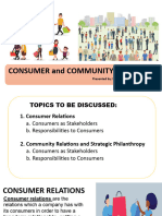 Consumer Relations and Community Relations