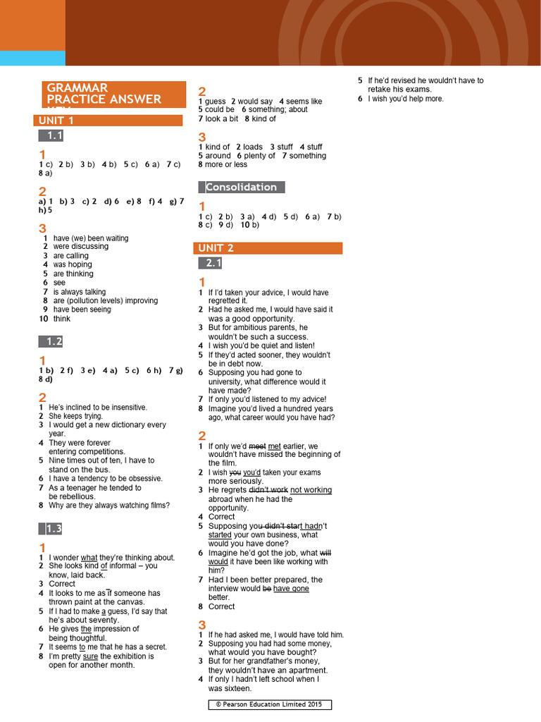 Speakout extra advanced grammar answer key pdf
