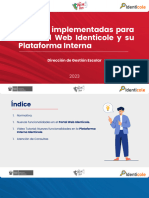 Mejoras Implementadas para La Página Web Identicole y Su Plataforma Interna