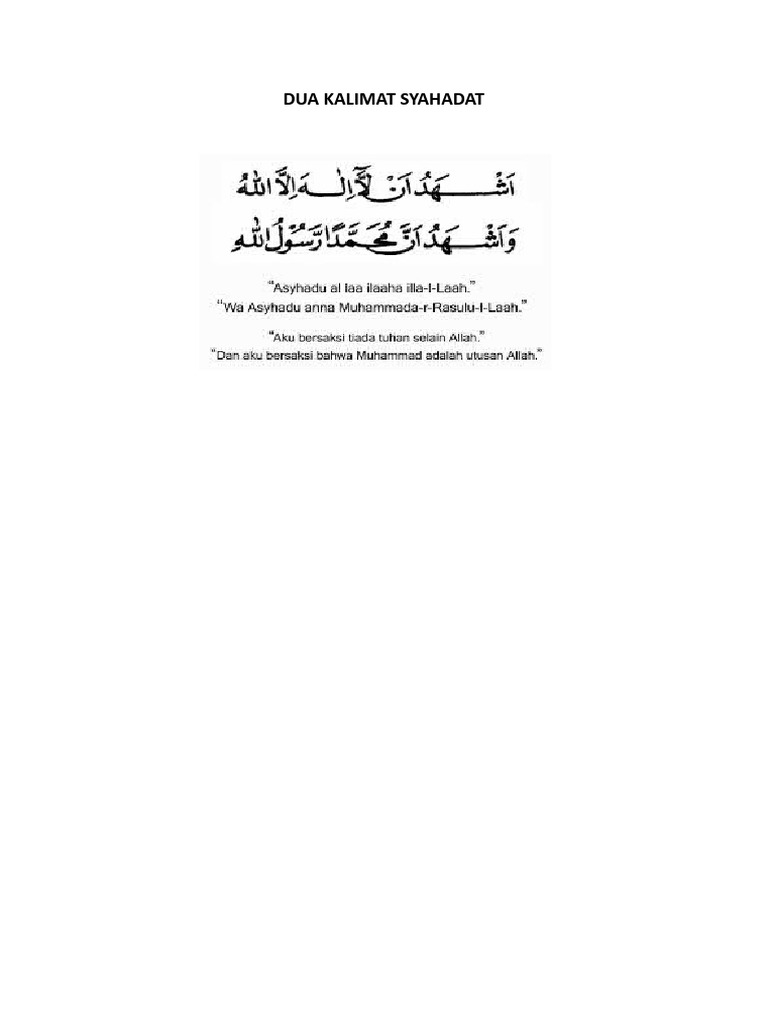 Dua Kalimat Syahadat | PDF