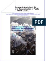 Textbook Ebook Spatiotemporal Analysis of Air Pollution and Its Application in Public Health Lixin Li All Chapter PDF