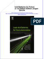 Textbook Ebook Lead Acid Batteries For Future Automobiles 1St Edition Edition Jurgen Garche All Chapter PDF
