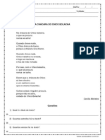 Portugues Interpretação de Texto Poesia A Chacara Do Chico Bolacha 3º e 4º Ano Acessaber