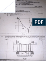 This Paper Contains Questions. You Required To Answer Questions Only. Fig Q.1 Shows A Cable .Determine: (Tension in Each - Cable Segment (B) Distance