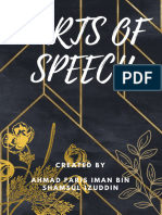 Parts of Speech: Created by Ahmad Faris Iman Bin Shamsul Izuddin
