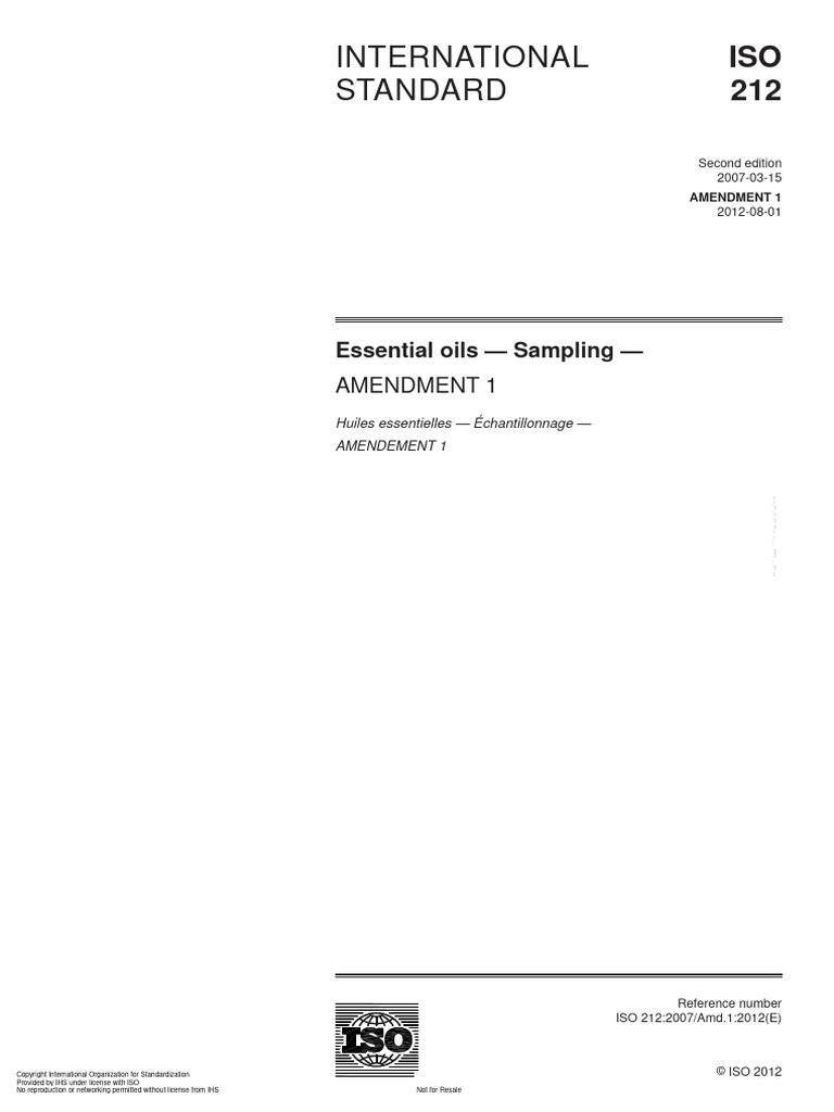 ISO 00212-2007 Amd1-2012 | PDF | International Organization For ...