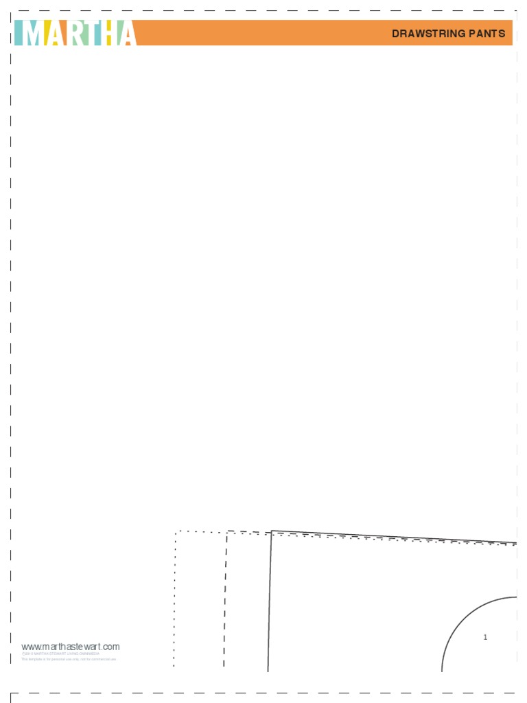 Drawstring Pants Sewing Template | PDF | Home & Garden | Technology ...