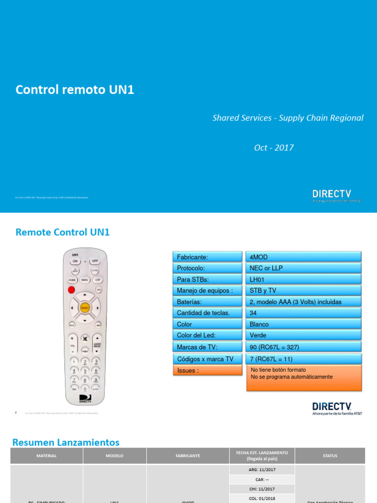 Control Remoto UN1 4mod | PDF | Empresas