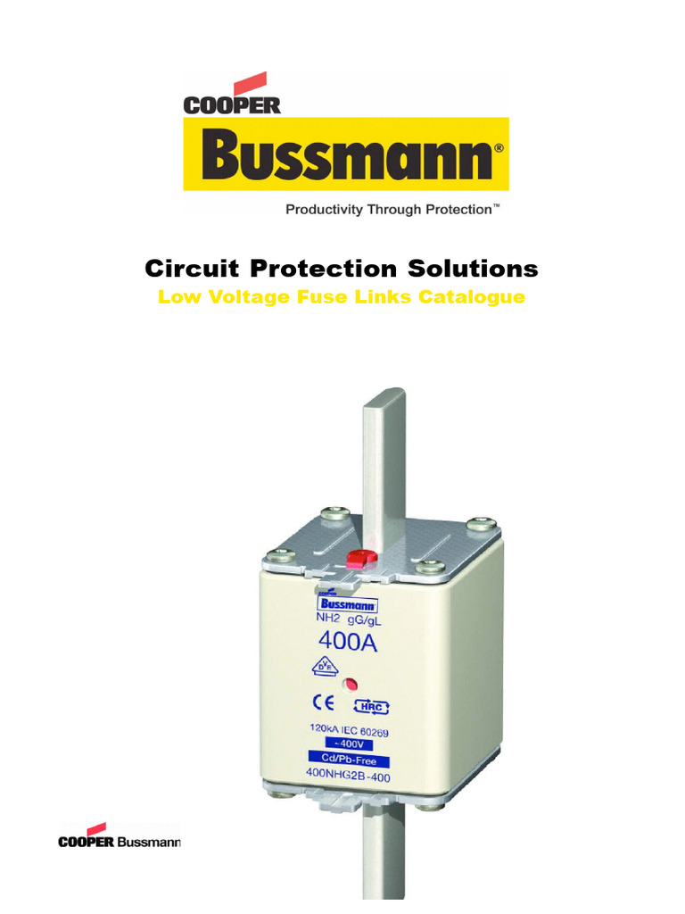 Low Voltage Fuse Links Catalogue | PDF | Fuse (Electrical) | Mains ...