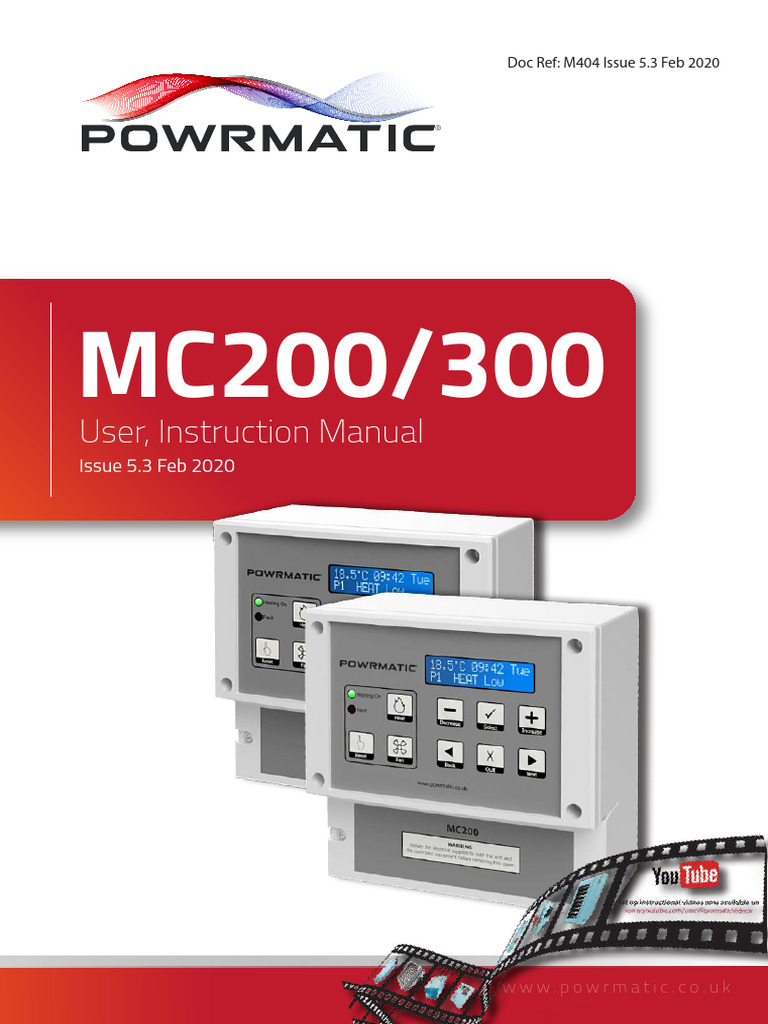 MC200 - MC300 User Instructions Issue 5.3 Feb20 | PDF | Password | Menu ...