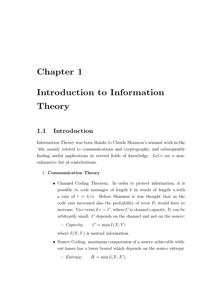 Communication theory and coding basics pdf probability