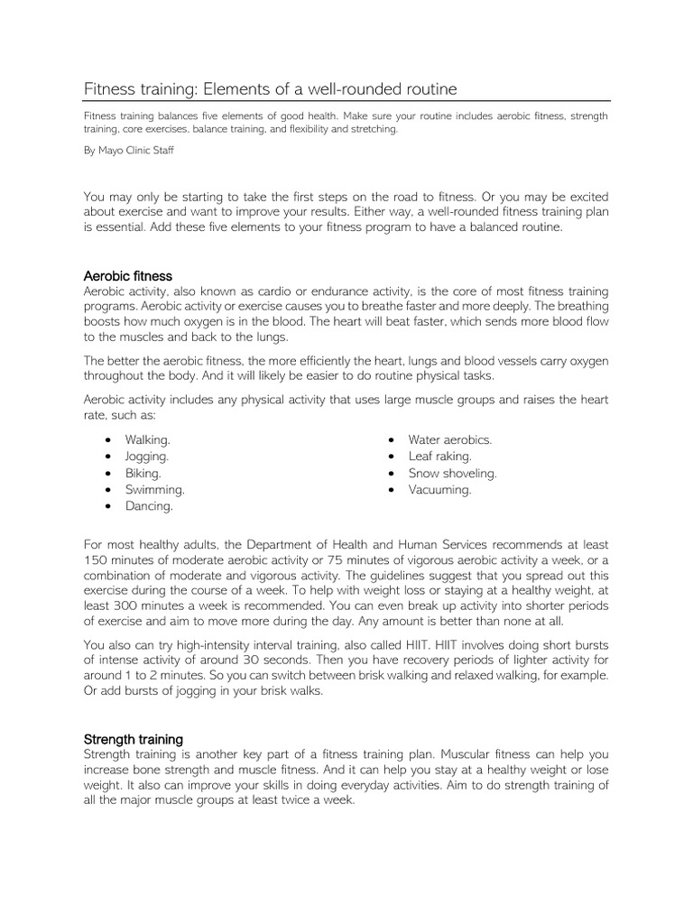 Data Analysis Exercise - Fitness Training | PDF | Physical Fitness ...