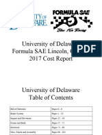 Cost 067 University of Delaware FSAEL CR Supplement