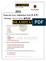 Islamiyat - Wise Law Academy - 2024 Lat Edition