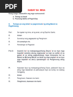 Guide For Commentators (Filipino Mass) | PDF