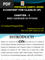 CH 3 Brief Over Python 1