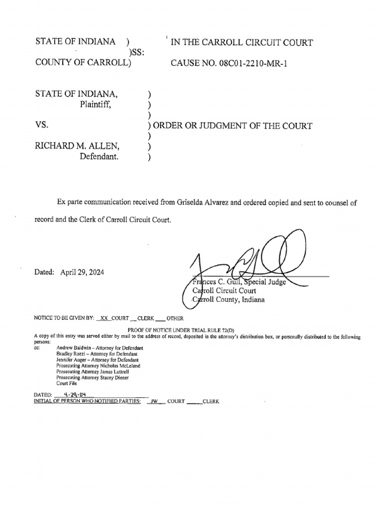 Indiana Court Order on Camera Use | PDF | Judge | Courtroom