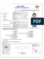 Malaysia: Medical Report For Foreign Worker