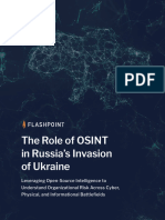 The Role of OSINT in Russia's Invasion of Ukraine - 2023