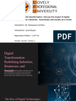 Digital Transformation Redefining Industries Businesses and Society