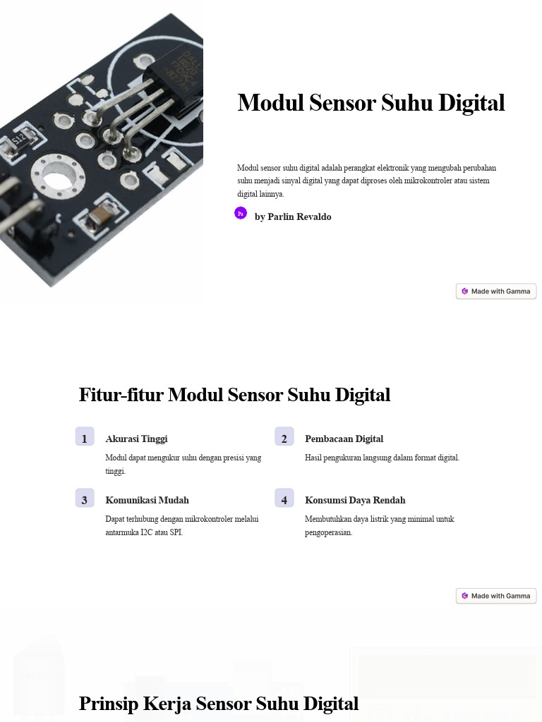 Modul Sensor Suhu Digital: Fitur & Aplikasi | PDF