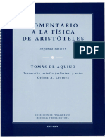 De Aquino, Tomás. Comentario A La Fisica de Aristoteles