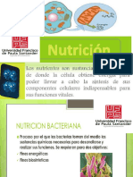 Nutricion Bacteriana y Clasificacion de Las Bacterias Segun Su Metabolismo