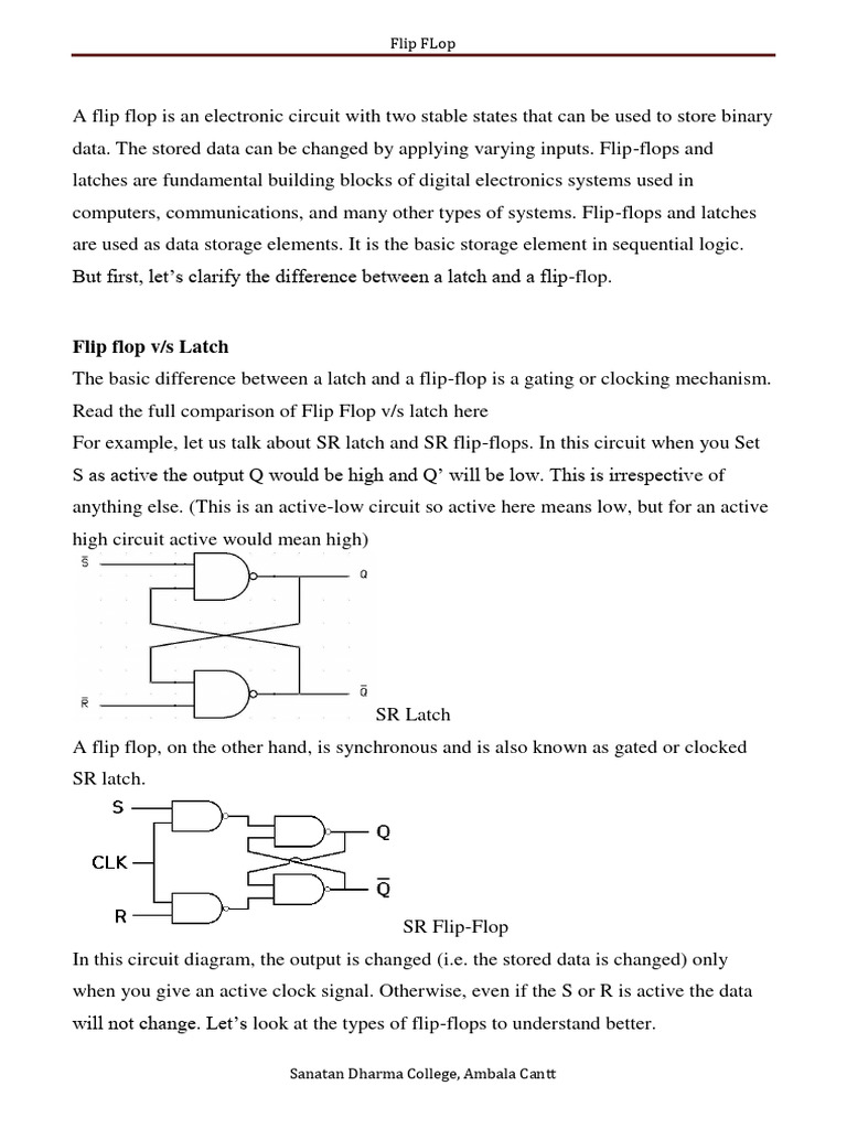 Flip FLop | PDF | Electronic Design | Electronic Engineering
