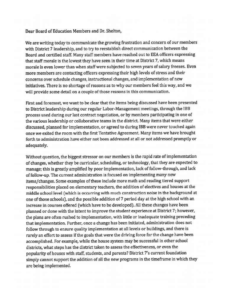 New eea letter pdf