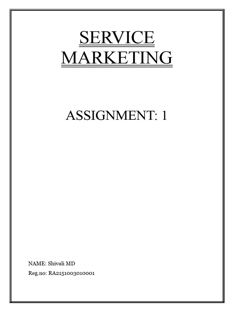 Service Marketing Pdf Design