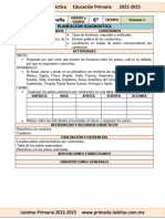 Septiembre - 6to Grado Geografía (2022-2023)