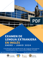 Información Del Ex. de Lengua Extranjera para Titulación Enero-Junio 2024