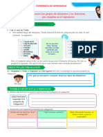 D2 A1 FICHA 7 Conozco Los Grupos de Alimentos y Las Funciones Que Cumplen en El Organismo