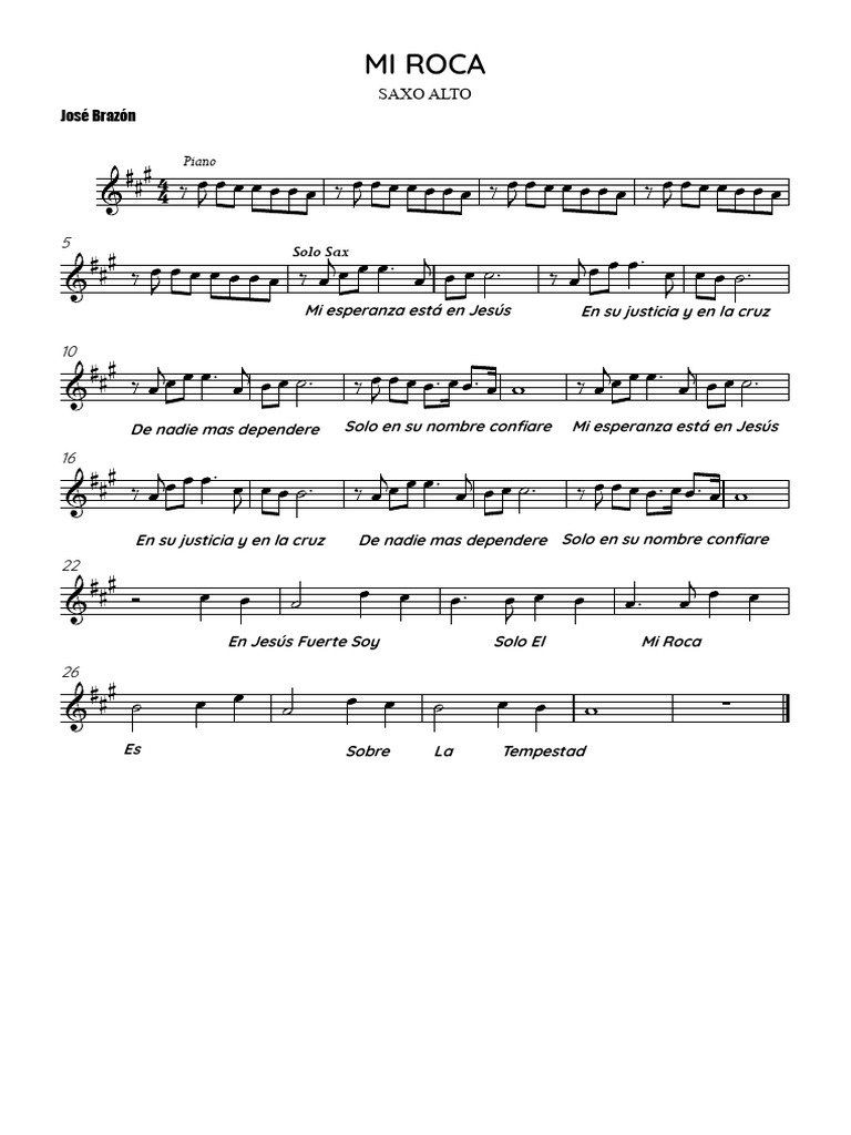 Transporte de Notas para Saxo Alto | PDF