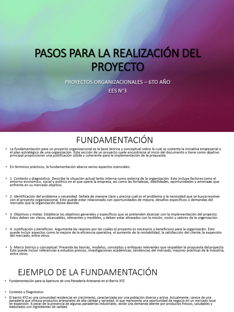 Pasos para La Realización Del Proyecto PDF | PDF | Panadería | Mercado ...