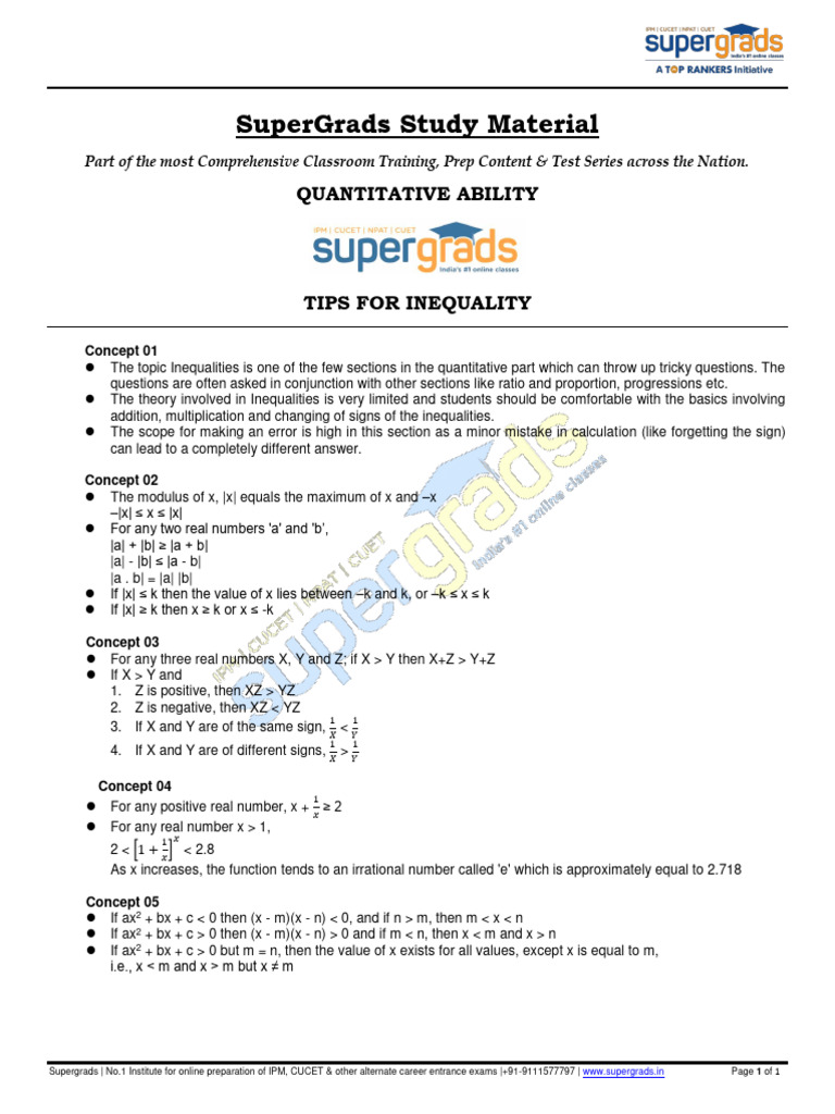Inequalities concept booklet 027e76f941a1f pdf